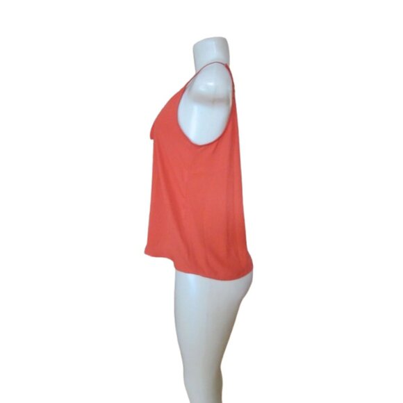 Ann Taylor Loft Womens Coral Sleeveless Bow-Tie Tank Top SP NWT - Picture 3 of 5